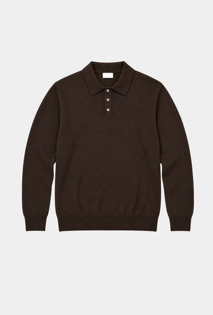 Polo Long Sleeve Dark Brown - H&F - PLAYERA POLO - Polo Long Sleeve Dark Brown - HFPOLOFW2601CH - CH/48 - 