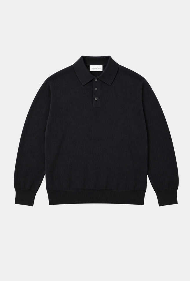 Polo Long Sleeve Noir - H&F - PLAYERA POLO - Polo Long Sleeve Noir - HFPOLOFW2602CH - CH/48 - 