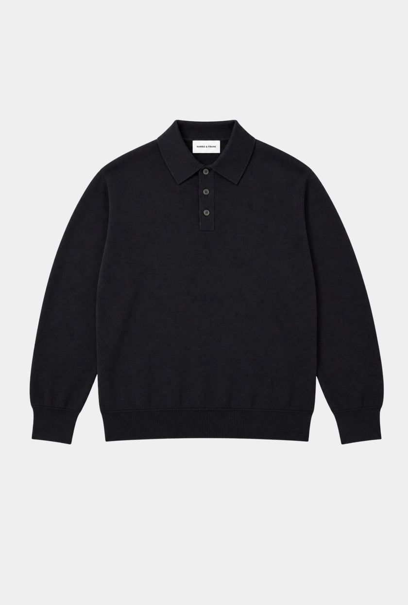 Polo Long Sleeve Noir - H&F - PLAYERA POLO - Polo Long Sleeve Noir - HFPOLOFW2602CH - CH/48 - 
