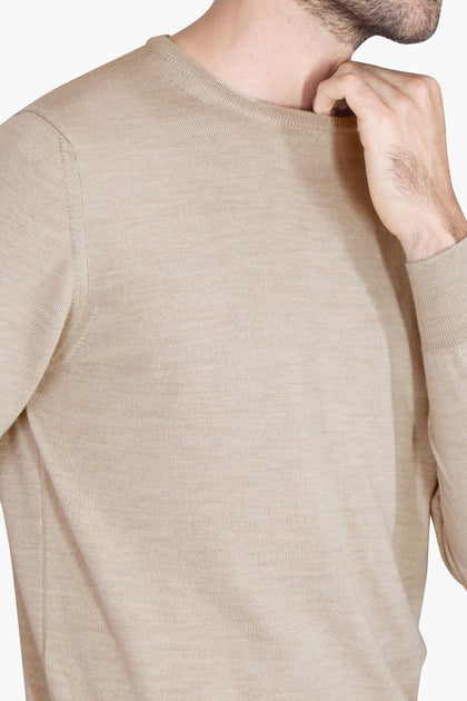 PULLOVER BEIGE - H&F - SUETER - PULLOVER BEIGE - HFSWSS2402CH - CH - 