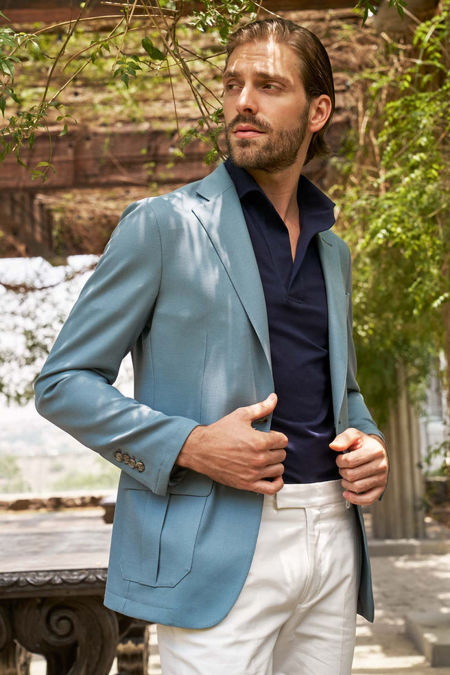 SACO AZUL CLARO - H&F - SACO - SACO AZUL CLARO - HFSTSS2437944 - 44 - 