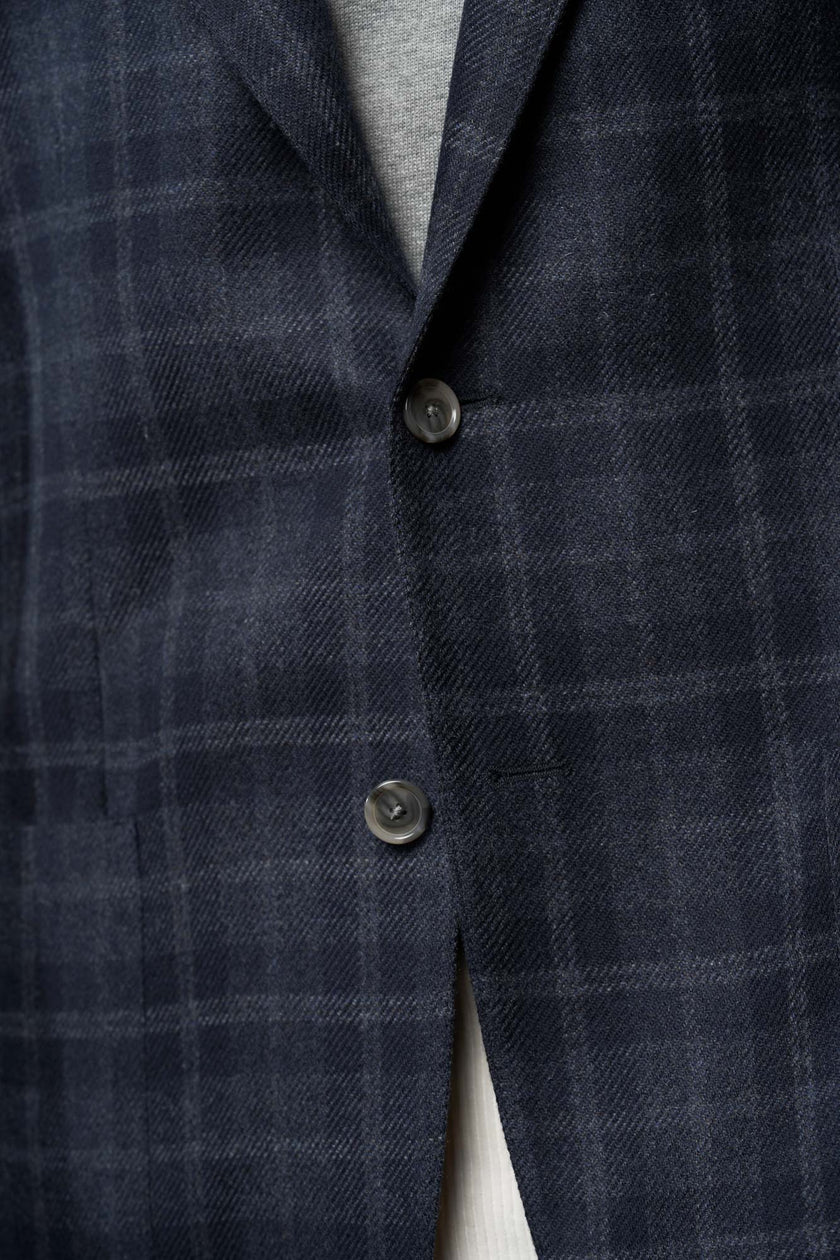 Saco Azul Ventana Gris 100% Cashmere - H&F - SACO - Saco Azul Ventana Gris - HFSTAW2444046 - 46 - 