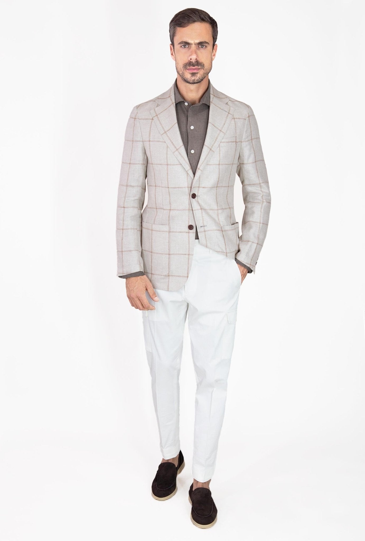 SACO BEIGE VENTANA CAFÉ - H&F - SACO - SACO BEIGE VENTANA CAFÉ - HFSTSS230344 - 44 - 