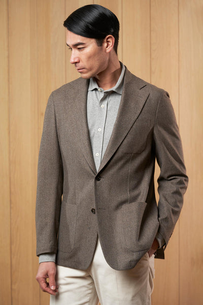 SACO CAFÉ JASPEADO - H&F - SACO - SACO CAFÉ JASPEADO - hfstaw2444846 - 46 - 