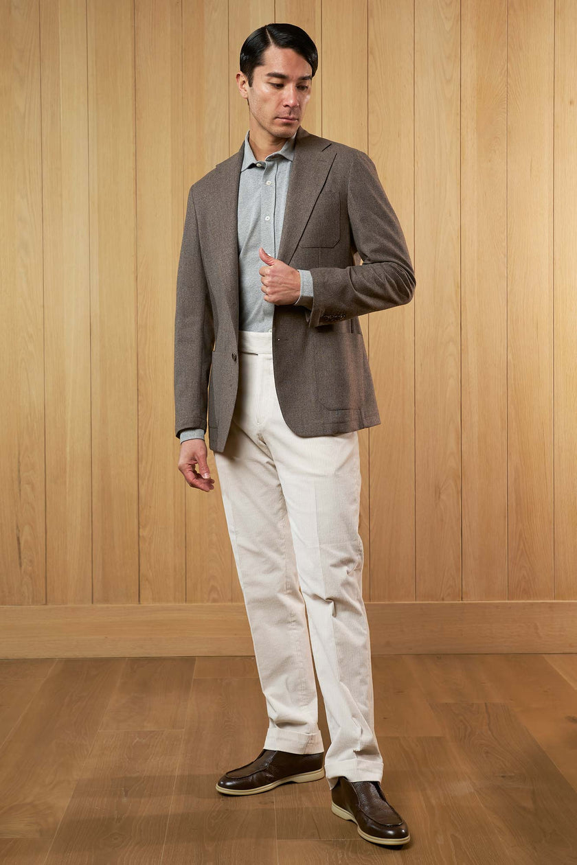 SACO CAFÉ JASPEADO - H&F - SACO - SACO CAFÉ JASPEADO - hfstaw2444846 - 46 - 