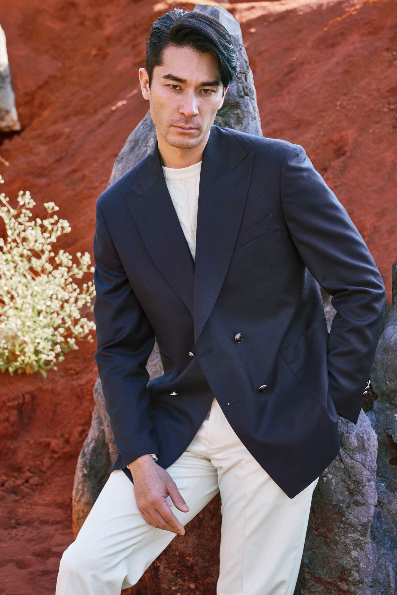 SACO CRUZADO AZUL MARINO - H&F - SACO - SACO CRUZADO AZUL MARINO - HFSTAW2444646 - 46 - 