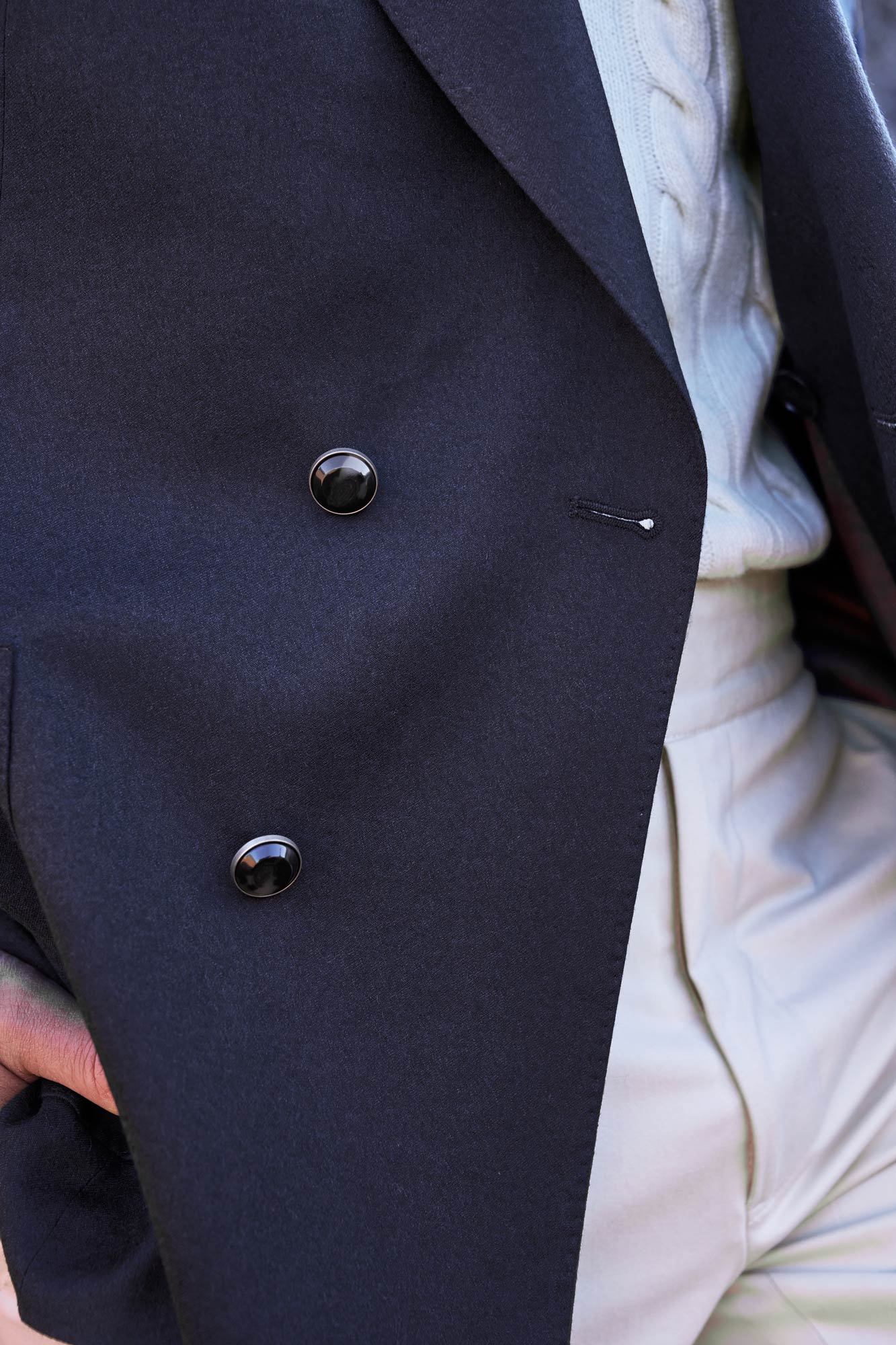 SACO CRUZADO AZUL MARINO - H&F - SACO - SACO CRUZADO AZUL MARINO - HFSTAW2444646 - 46 - 