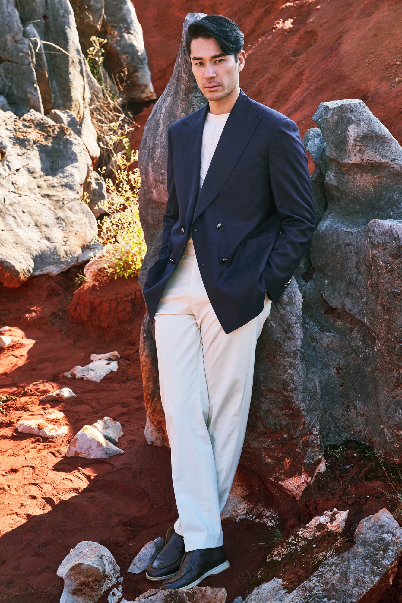 SACO CRUZADO AZUL MARINO - H&F - SACO - SACO CRUZADO AZUL MARINO - HFSTAW2444646 - 46 - 