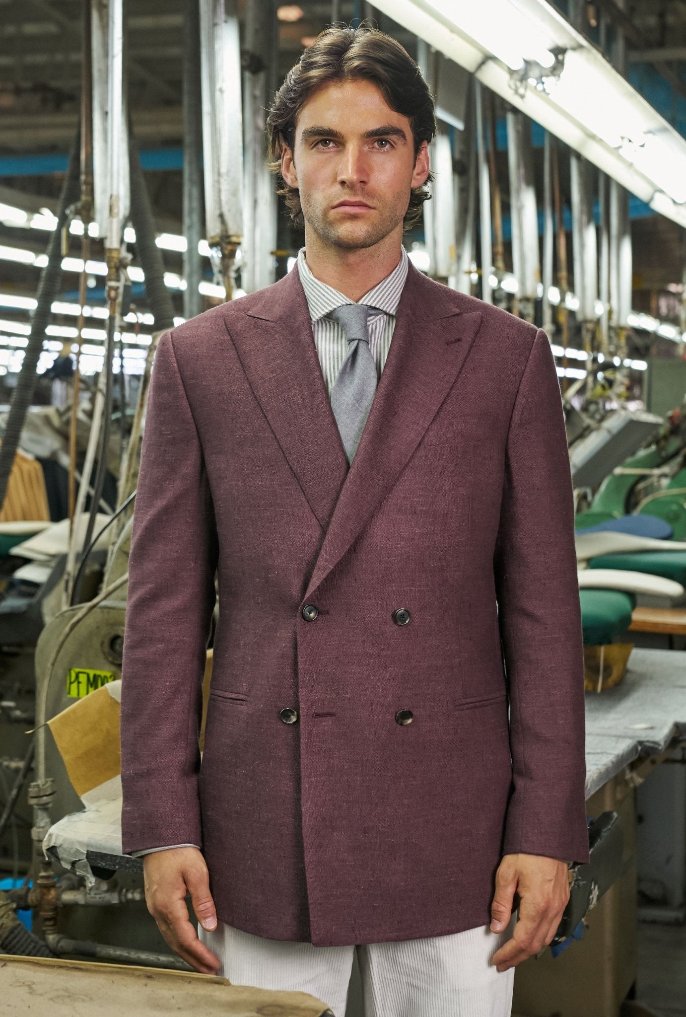 Saco Cruzado Burgundy - H&F - SACO - Saco Cruzado Burgundy - HFSTAW2563646 - 46 - 