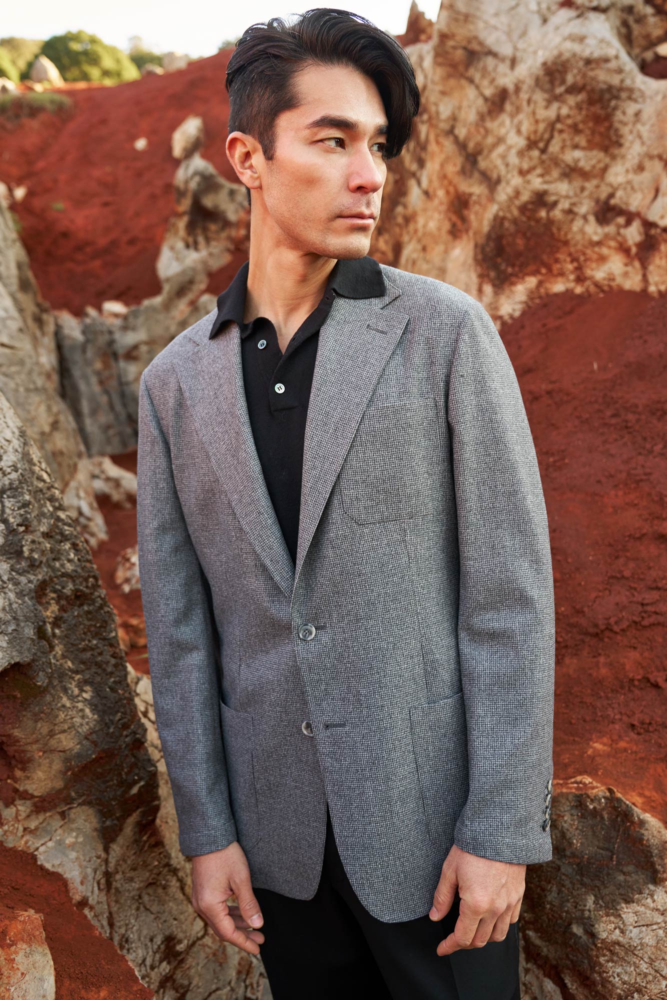 SACO GRIS PATA DE GALLO - H&F - SACO - SACO GRIS PATA DE GALLO - HFSTAW2443846 - 46 - 