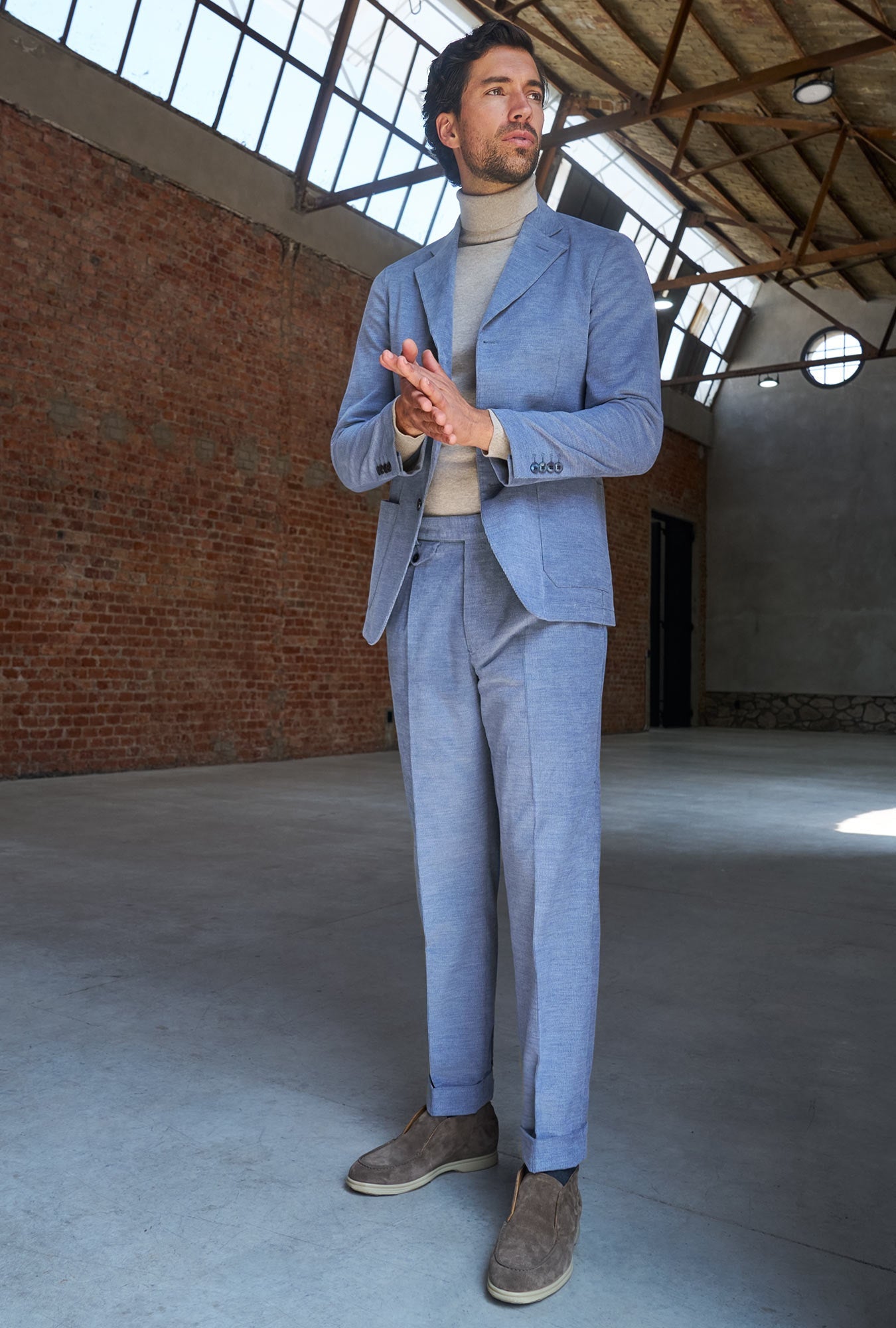 SACO PANA AZUL CLARO - H&F - SACO - SACO PANA AZUL CLARO - HFSTAW233146 - 46 - 