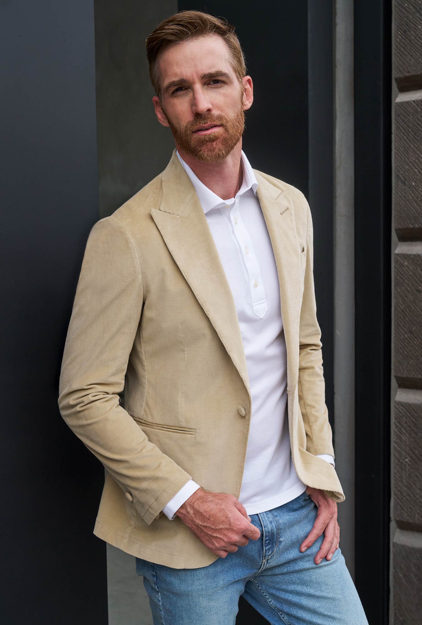 SACO PANA BEIGE - H&F - SACO - SACO PANA BEIGE - HFSTAW230146 - 46 - 