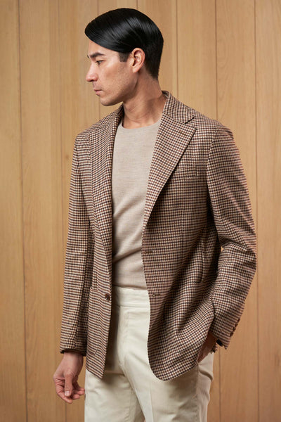SACO PATA DE GALLO CAFE / BEIGE - H&F - SACO - SACO PATA DE GALLO CAFE / BEIGE - hfstaw2445446 - 46 - 