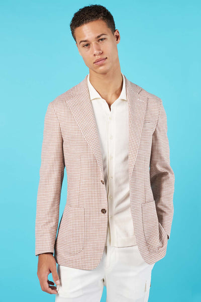 SACO PATA DE GALLO DURAZNO - H&F - SACO - SACO PATA DE GALLO DURAZNO - HFSTSS2557646 - 46 - 