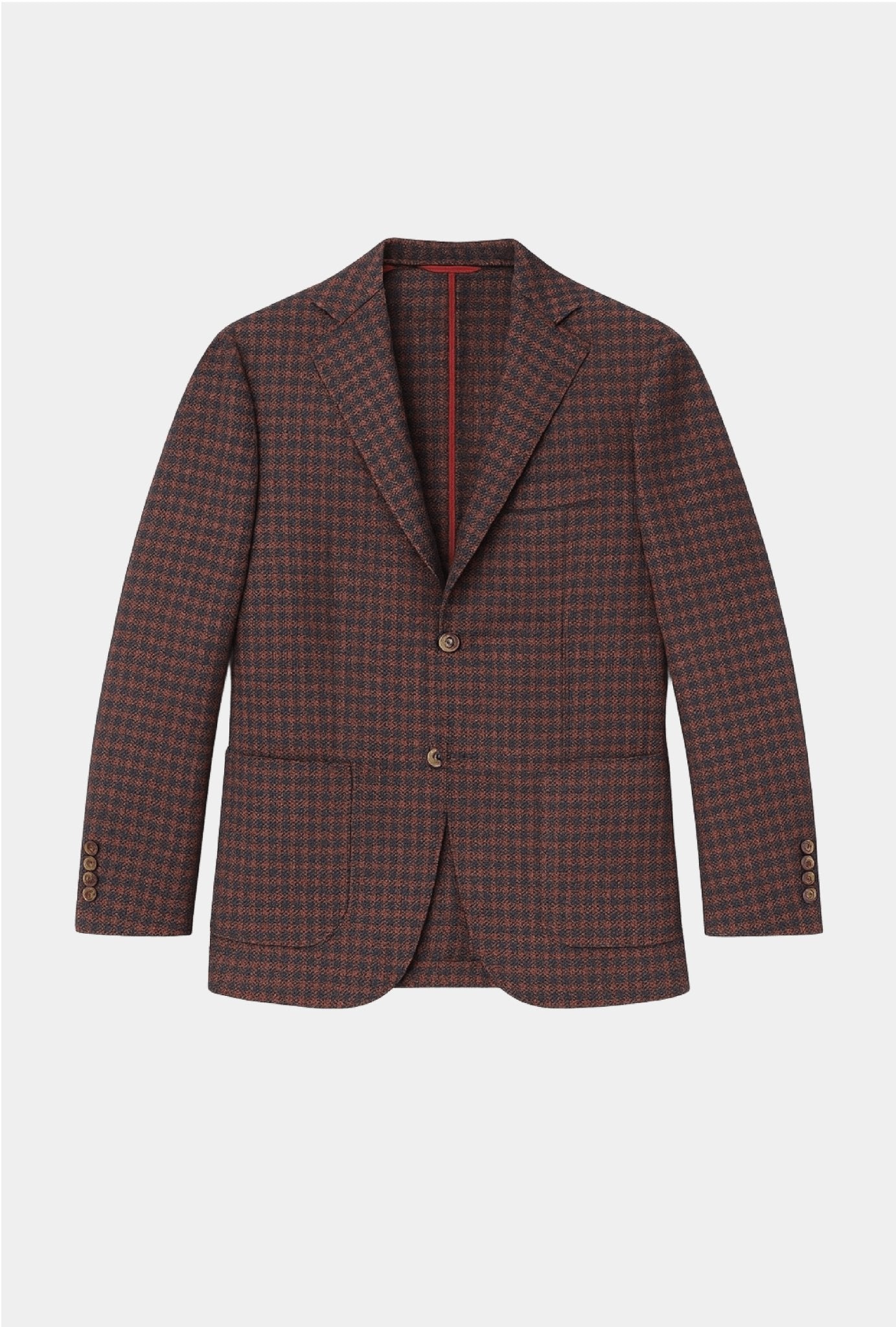 Saco Recto Burgundy - Cuadros - H&F - SACO - Saco Recto Burgundy - Cuadros - HFSTAW2563946 - 46 - 