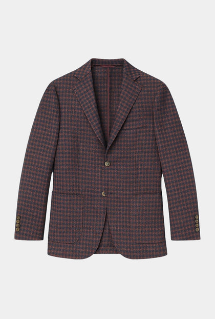 Saco Recto Burgundy - Cuadros - H&F - SACO - Saco Recto Burgundy - Cuadros - HFSTAW2563946 - 46 - 