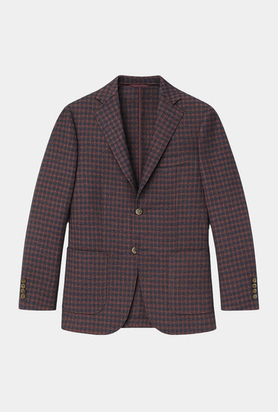 Saco Recto Burgundy - Cuadros - H&F - SACO - Saco Recto Burgundy - Cuadros - HFSTAW2563946 - 46 - 