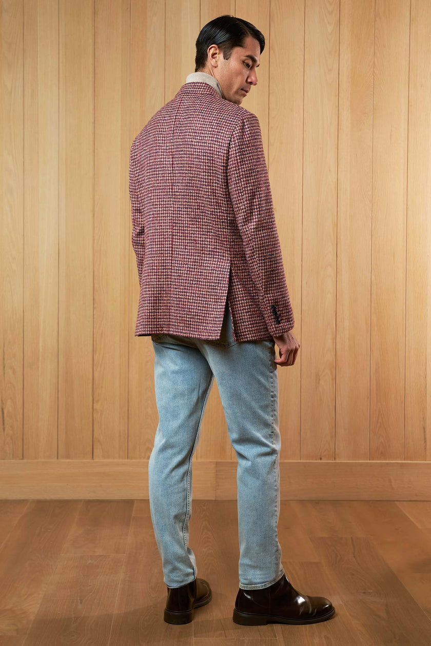 SACO ROJO PATA DE GALLO - H&F - SACO - SACO ROJO PATA DE GALLO - hfstaw2445146 - 46 - 