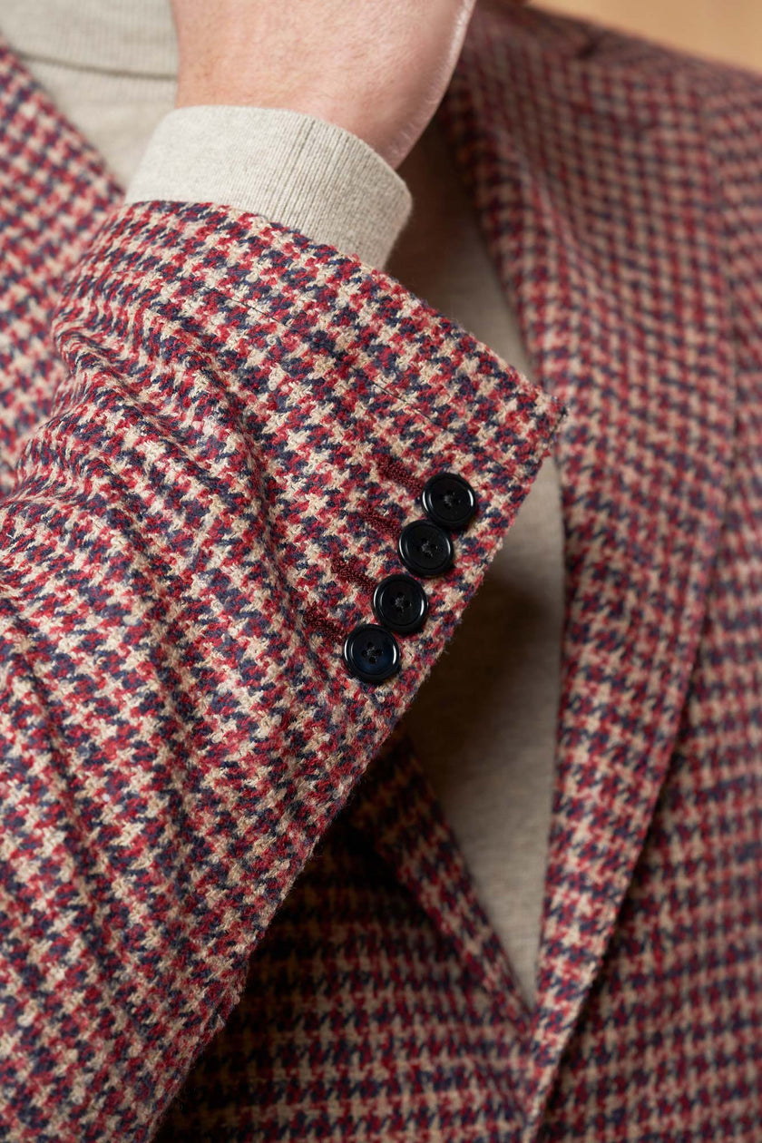 SACO ROJO PATA DE GALLO - H&F - SACO - SACO ROJO PATA DE GALLO - hfstaw2445146 - 46 - 