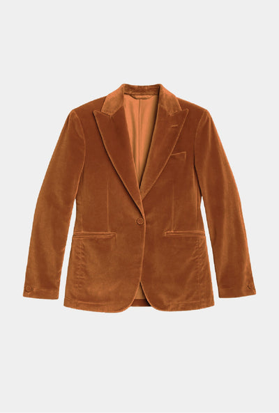 SACO VELVET CARAMELO - H&F - SACO - SACO VELVET CARAMELO - HFSTAW231146 - 46 - 