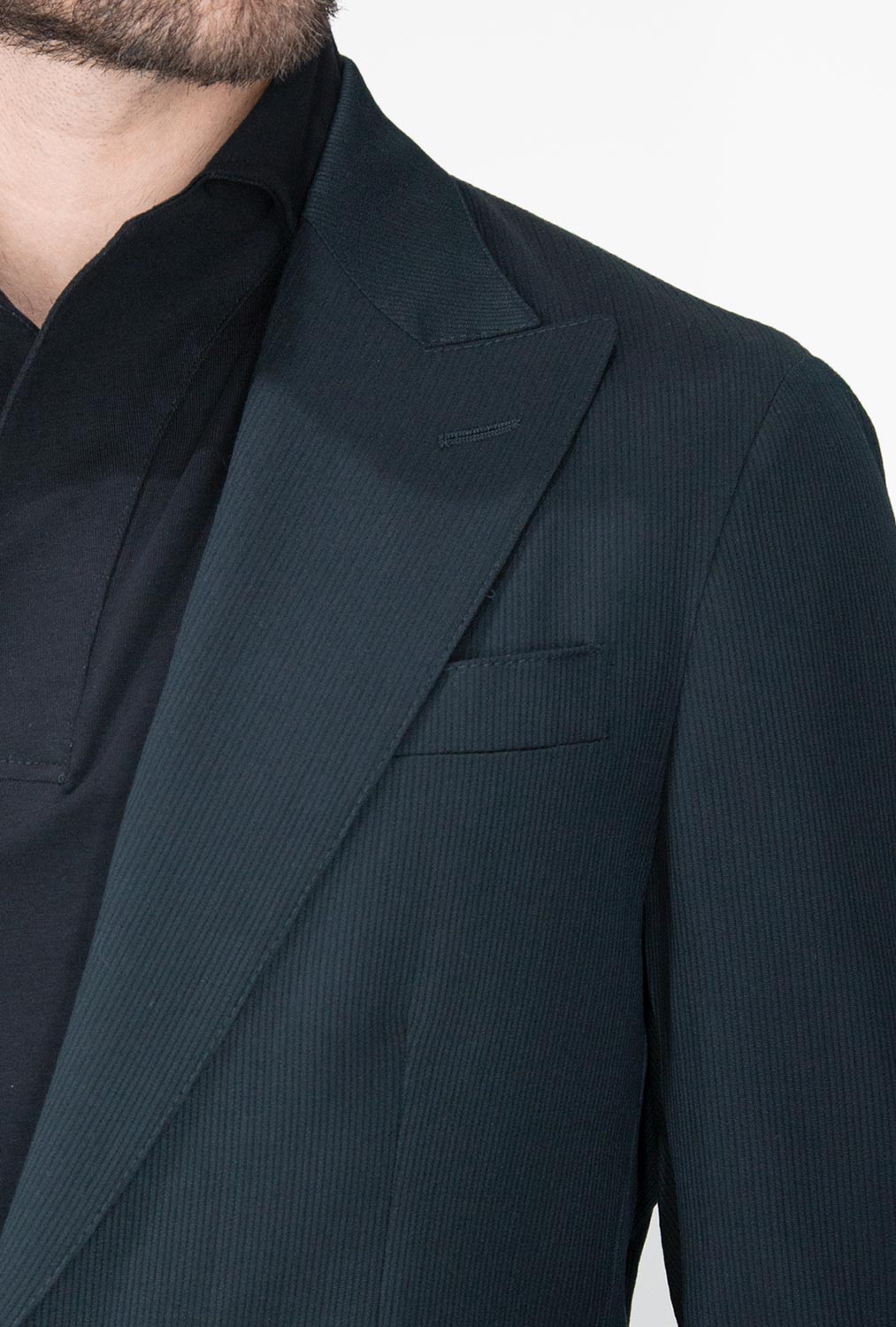 SACO VERDE OBSCURO RAYA TEXTURA - H&F - SACO - SACO VERDE OBSCURO RAYA TEXTURA - HFSTAW231246 - 46 - 