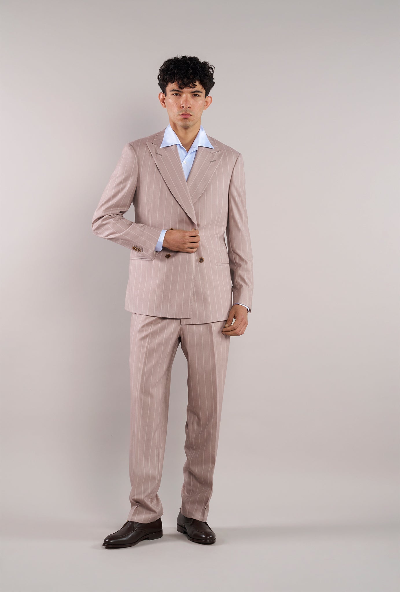 Saco Vittorio Rosa Palo Líneas Blancas - H&F - SACO - Saco Vittorio Rosa Palo Líneas Blancas - HFSTSS2670646 - 46 - 