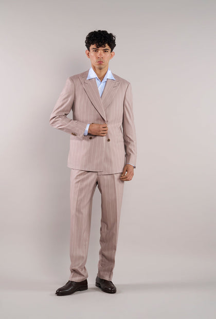 Saco Vittorio Rosa Palo Líneas Blancas - H&F - SACO - Saco Vittorio Rosa Palo Líneas Blancas - HFSTSS2670646 - 46 - 
