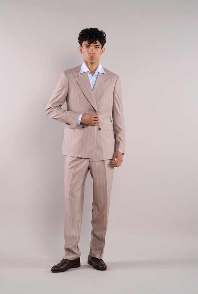 Saco Vittorio Rosa Palo Líneas Blancas - H&F - SACO - Saco Vittorio Rosa Palo Líneas Blancas - HFSTSS2670646 - 46 - 