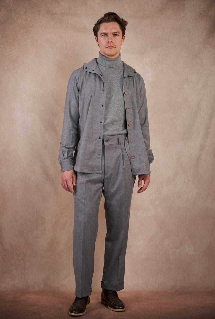 Sobrecamisa con Gorro Gris - H&F - OVER SHIRT - Sobrecamisa con Gorro Gris - HFOSAW2501CH - CH - 