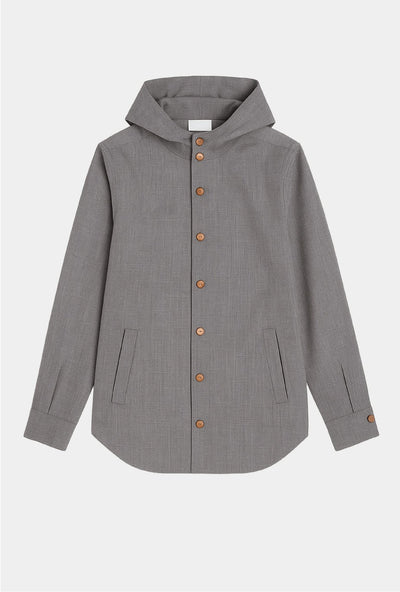 Sobrecamisa con Gorro Gris - H&F - OVER SHIRT - Sobrecamisa con Gorro Gris - HFOSAW2501CH - CH - 