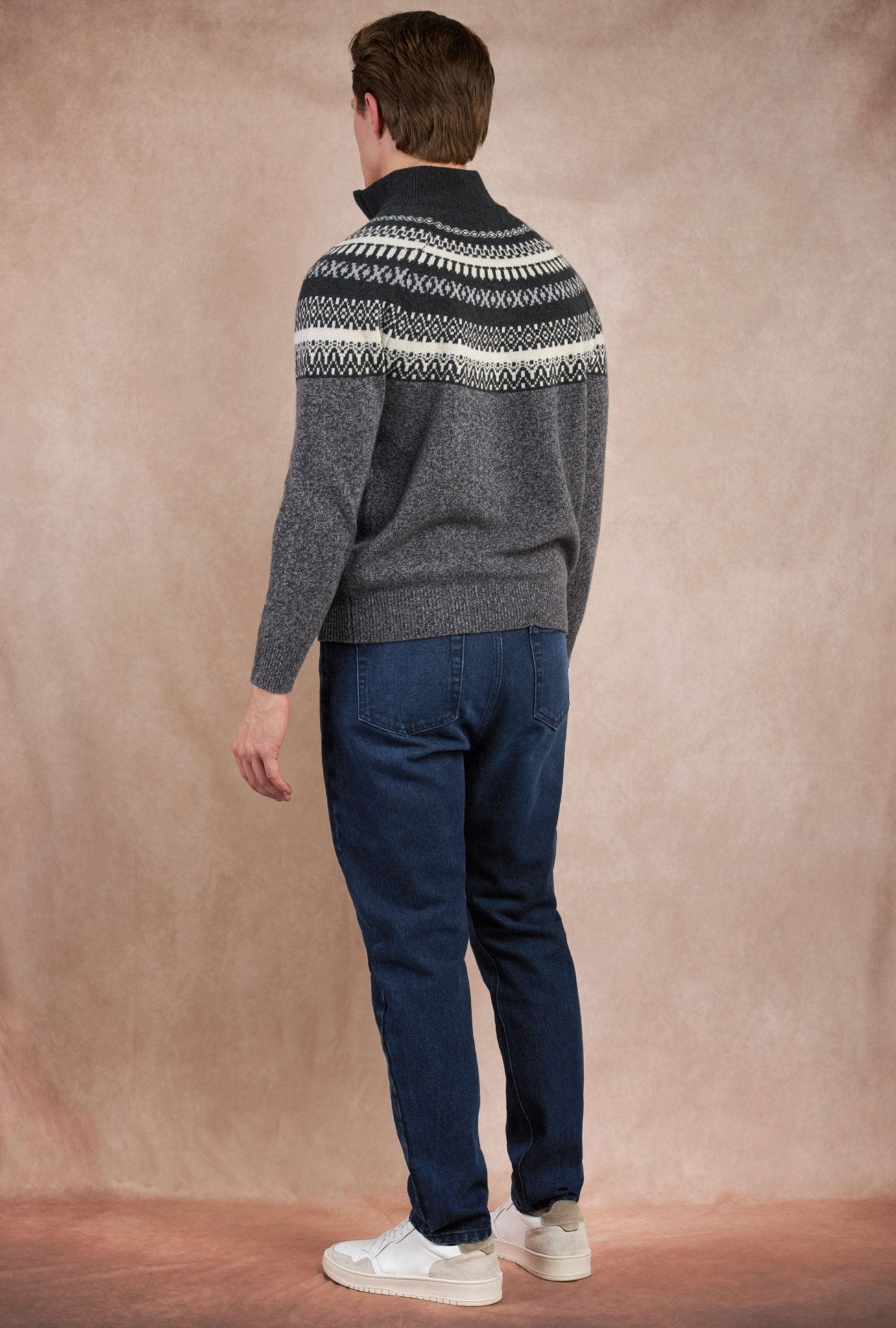 SWEATER CON CIERRE LANA CASHMERE OXFORD W2504 - H&F - SUETER - SWEATER CON CIERRE LANA CASHMERE OXFORD W2504 - HFSWAW2504CH