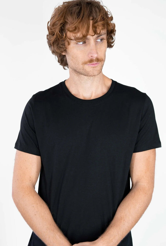T-SHIRT NEGRA MANGA CORTA CUELLO REDONDO - H&F - T - SHIRT - T - SHIRT NEGRA MANGA CORTA CUELLO REDONDO