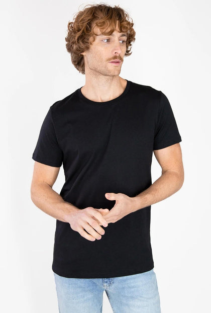 T - SHIRT NEGRA MANGA CORTA CUELLO REDONDO - H&F - T - SHIRT - T - SHIRT NEGRA MANGA CORTA CUELLO REDONDO