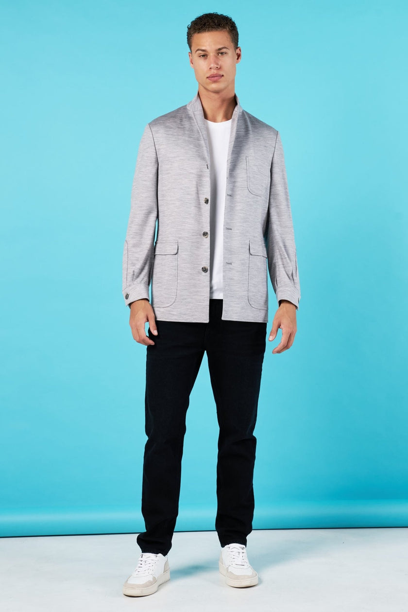 TEBA NEW GREY - H&F - SACO - Teba Jaspeada Gris - HFSTSS250546 - 46 - 
