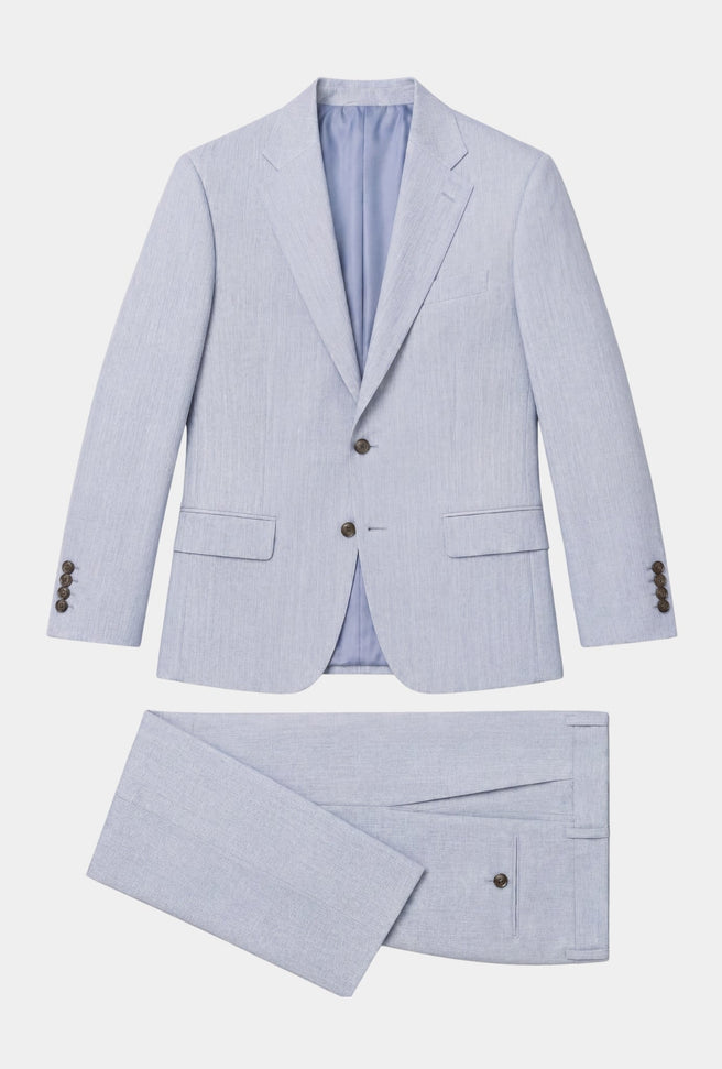 Traje Azul Denim - H&F - TRAJE - Traje Azul Denim - HFTTSS2553444 - 44 - 