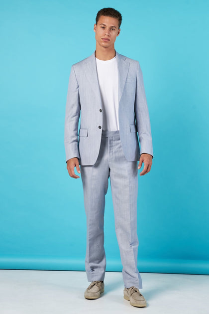 Traje Azul Denim - H&F - TRAJE - Traje Azul Denim - HFTTSS2553444 - 44 - 