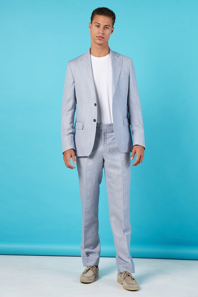 Traje Azul Denim - H&F - TRAJE - Traje Azul Denim - HFTTSS2553444 - 44 - 