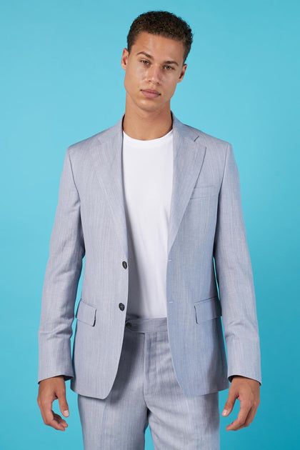 Traje Azul Denim - H&F - TRAJE - Traje Azul Denim - HFTTSS2553444 - 44 - 