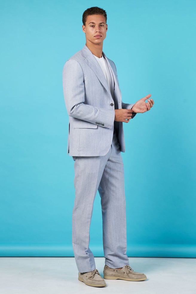 Traje Azul Denim - H&F - TRAJE - Traje Azul Denim - HFTTSS2553444 - 44 - 