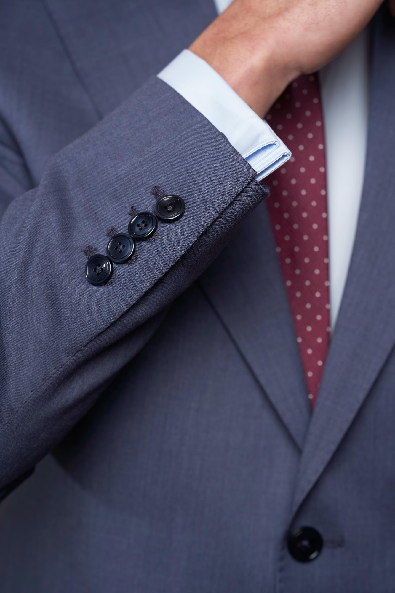 TRAJE AZUL JASPEADO - H&F - TRAJE - TRAJE AZUL JASPEADO - HFTTAW2442144 - 44 - 