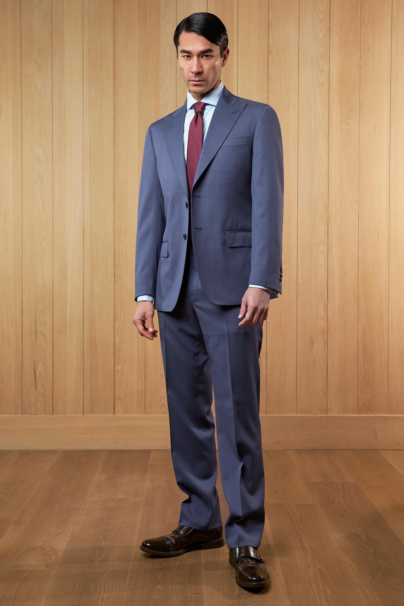 TRAJE AZUL JASPEADO - H&F - TRAJE - TRAJE AZUL JASPEADO - HFTTAW2442144 - 44 - 