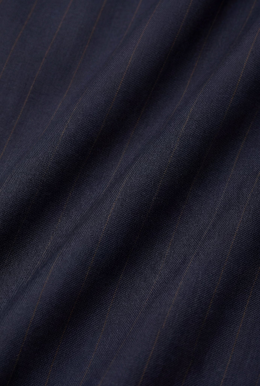 Traje Azul Marino Líneas Marrón - H&F - TRAJE - Traje Azul Marino Líneas Marrón - HFTTSS2669446 - 46 - 
