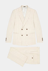 Traje Beige Rayas Marron