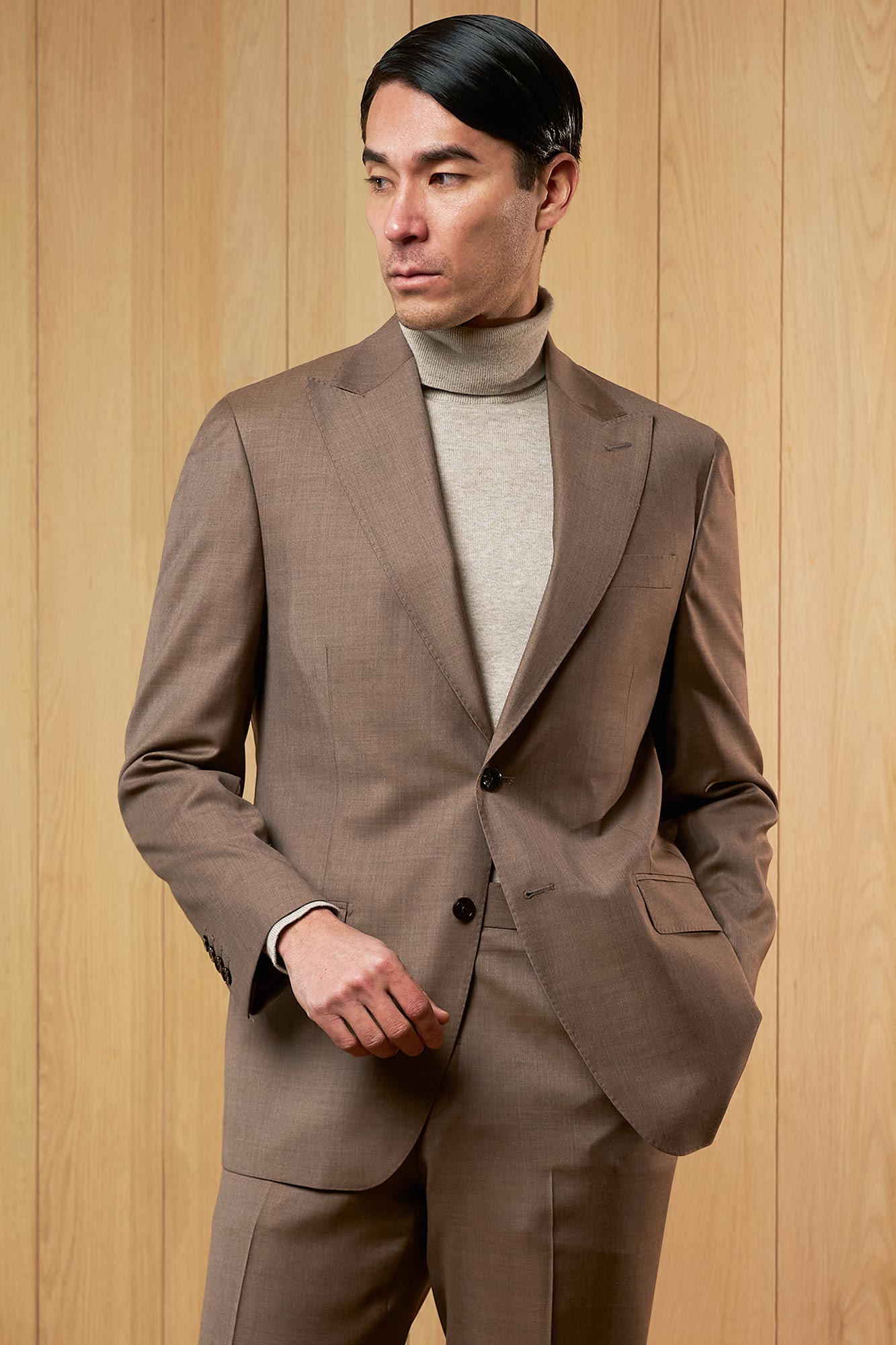 TRAJE CAFÉ FILL A FILL - H&F - TRAJE - TRAJE CAFÉ FILL A FILL - HFTTAW2449144 - 44 - 