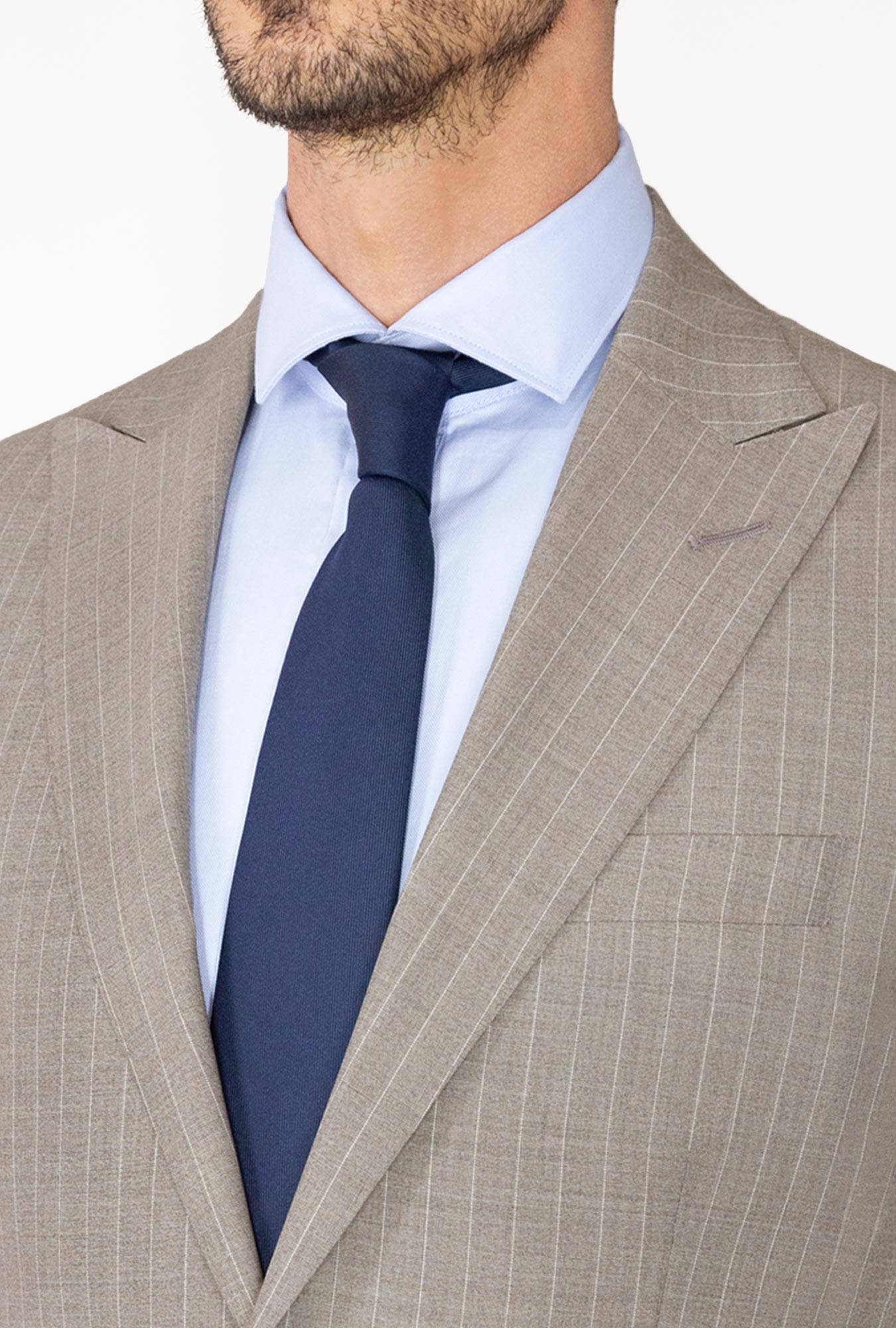 TRAJE CAFÉ RAYA BLANCA - H&F - TRAJE - TRAJE CAFÉ RAYA BLANCA - HFTTSS231046 - 46 - 