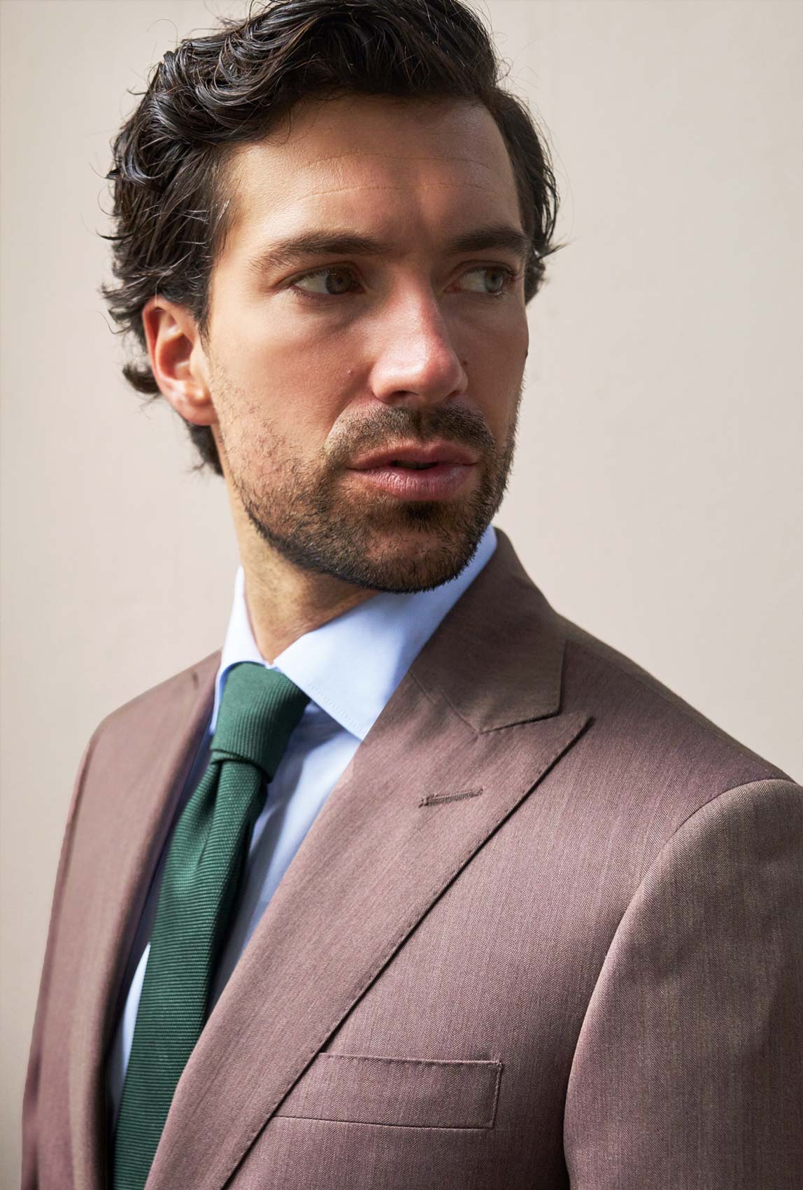 TRAJE CAFÉ TEJIDO DE PALMA - H&F - TRAJE - TRAJE CAFÉ TEJIDO DE PALMA - HFTTAW231046 - 46 - 