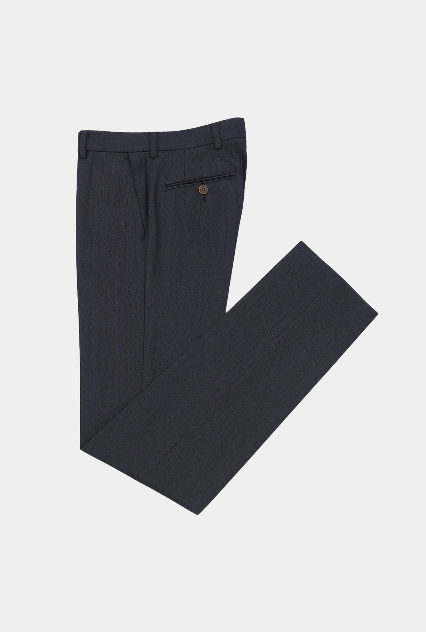 Traje Diplomático Azul Marino con Café - H&F - TRAJE - Traje Diplomático Azul Marino con Café - HFTTAW2564346 - 46 - 