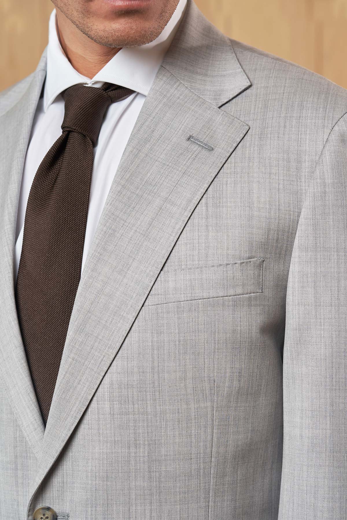 TRAJE GRIS CLARO JASPEADO - H&F - TRAJE - TRAJE GRIS CLARO JASPEADO - HFTTAW2442544 - 44 - 