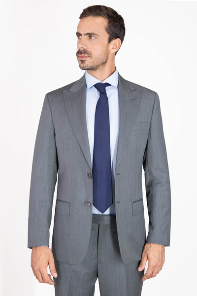 TRAJE GRIS MEDIO TEJIDO DE PALMA - H&F - TRAJE - TRAJE GRIS MEDIO TEJIDO DE PALMA - HFTTSS230746 - 46 - 