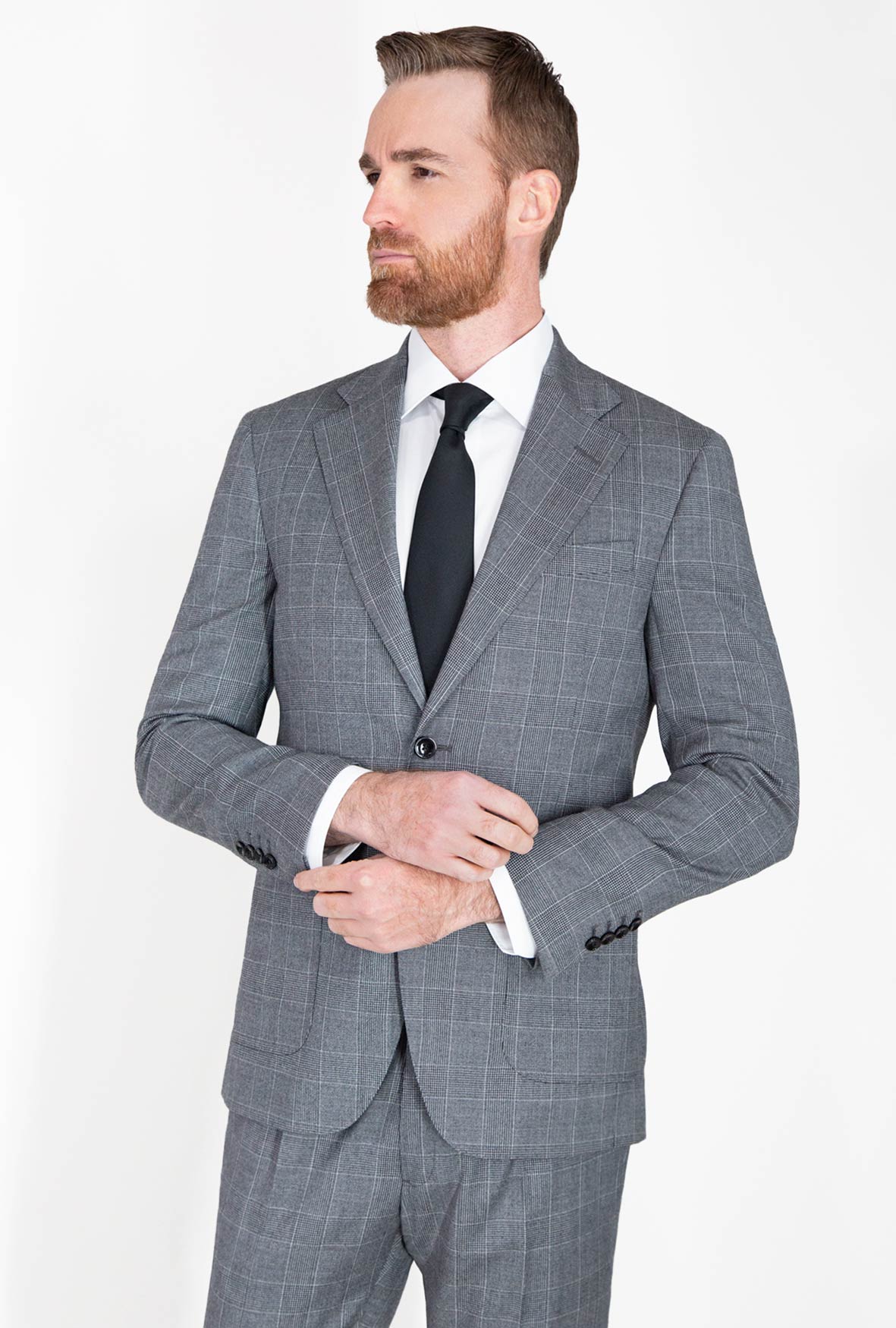 TRAJE GRIS PRÍNCIPE DE GALES AW2323 - H&F - TRAJE - TRAJE GRIS PRÍNCIPE DE GALES AW2323 - HFTTAW232344 - 44 - 